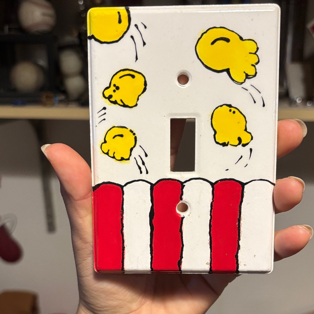 Popcorn Themed Light Switch Cover